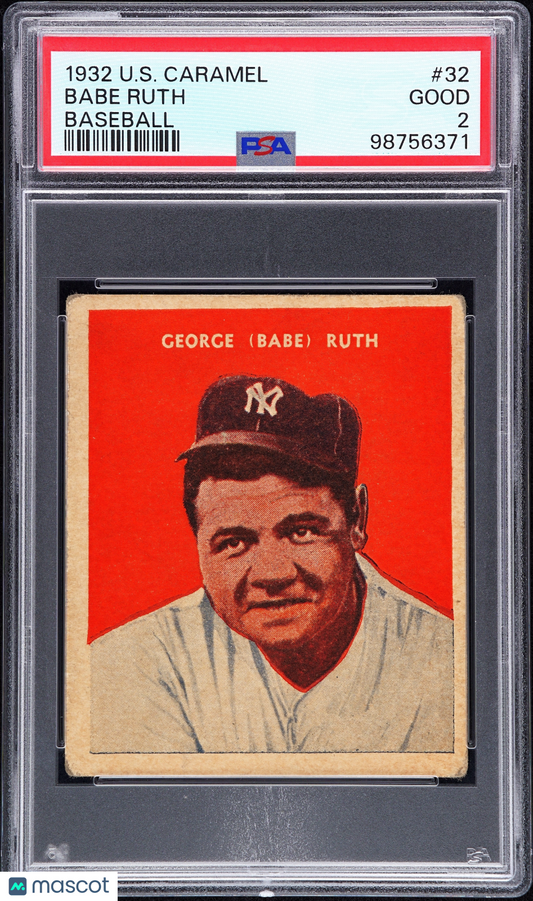1932 U.S. Caramel Babe Ruth #32 Baseball PSA 2