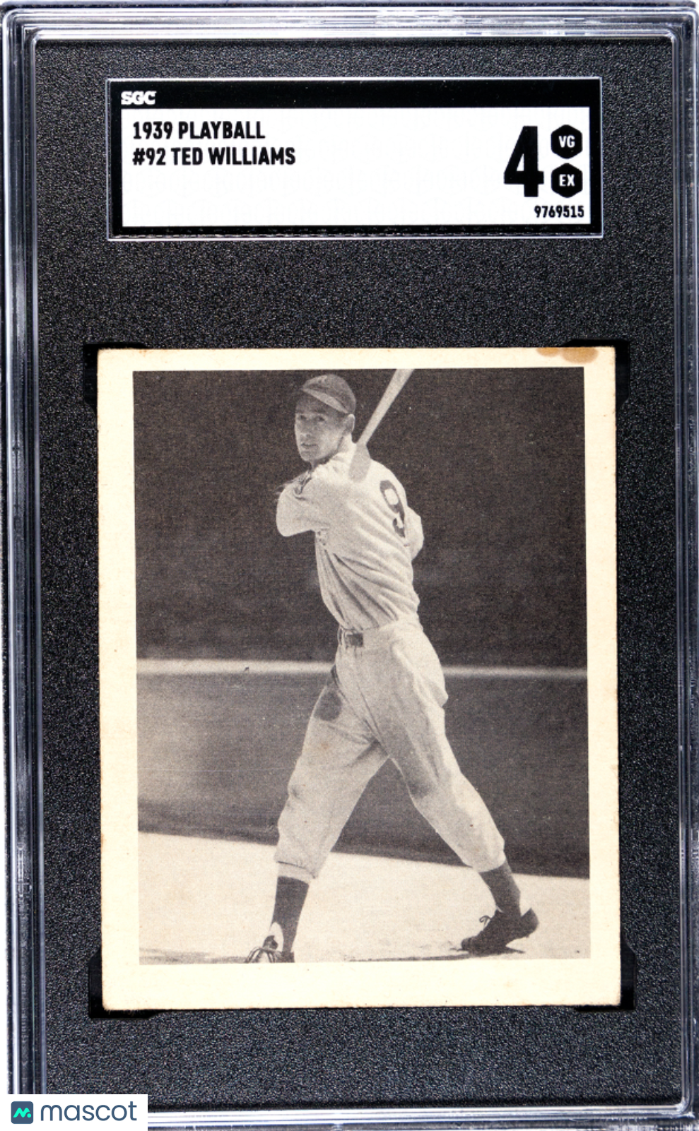 1939 Playball Ted Williams #92 SGC 4