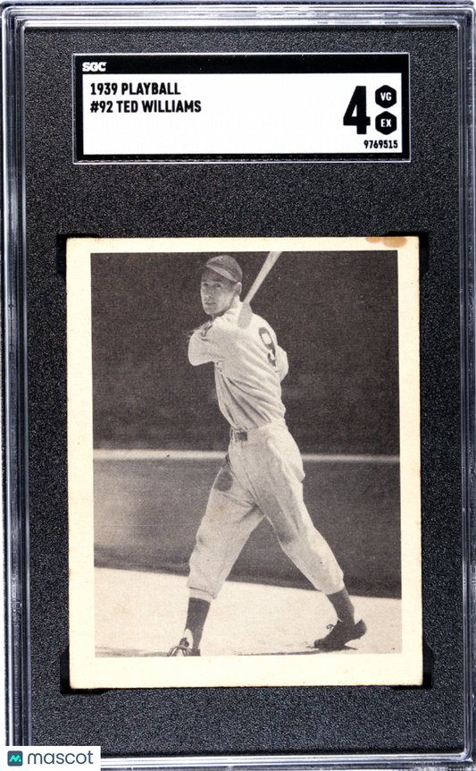 1939 Playball Ted Williams #92 SGC 4