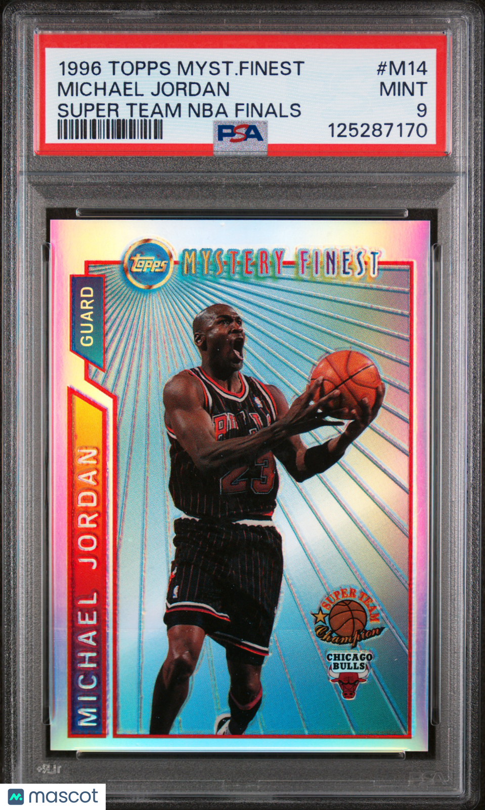 1996 Topps Mystery Finest Michael Jordan #M14 Super Team NBA Finals PSA 9