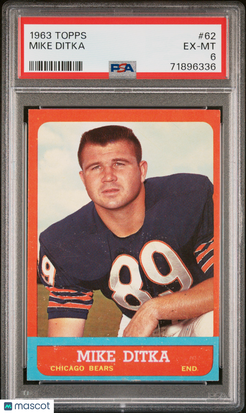 1963 Topps Mike Ditka #62 PSA 6