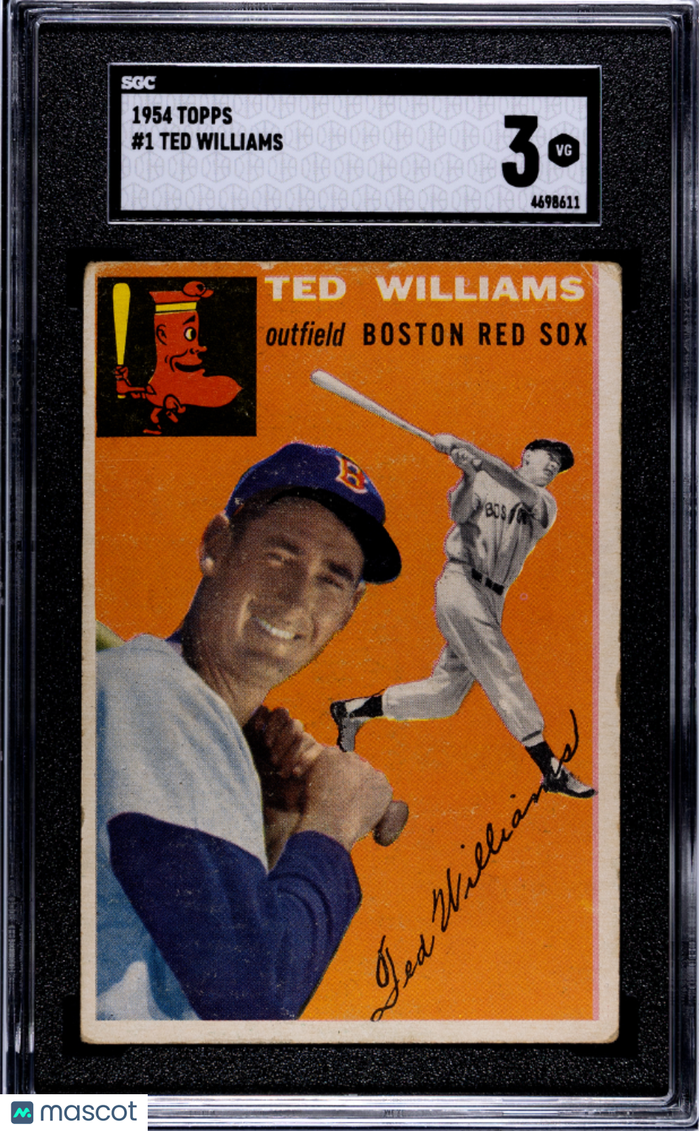 1954 Topps Ted Williams #1 SGC 3