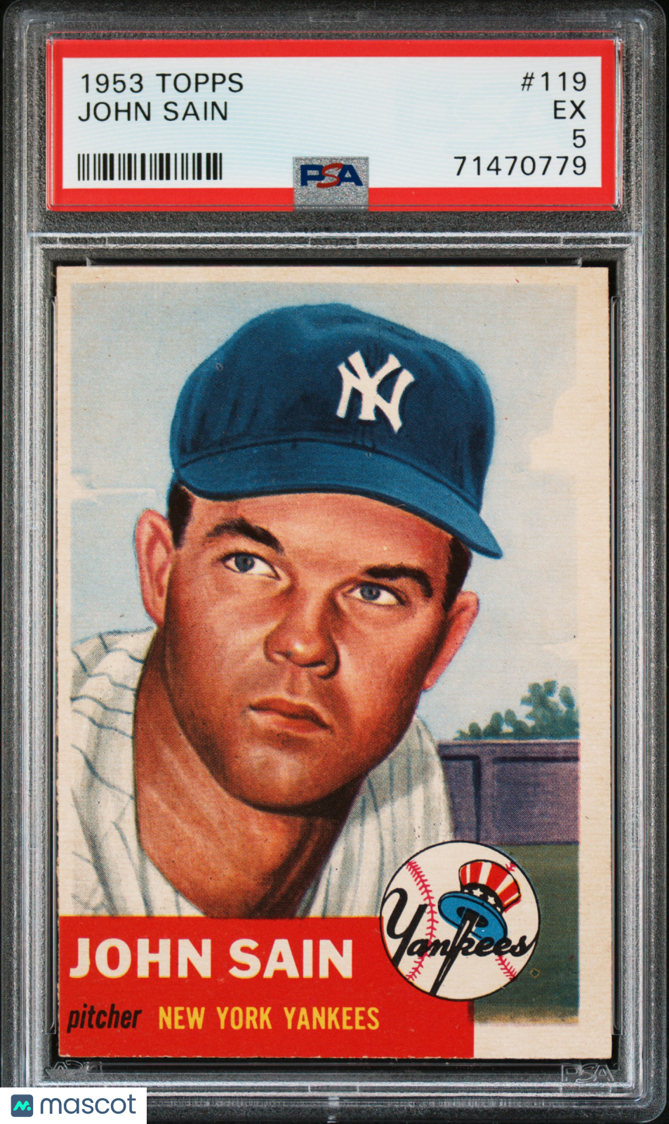 1953 Topps John Sain #119 PSA 5