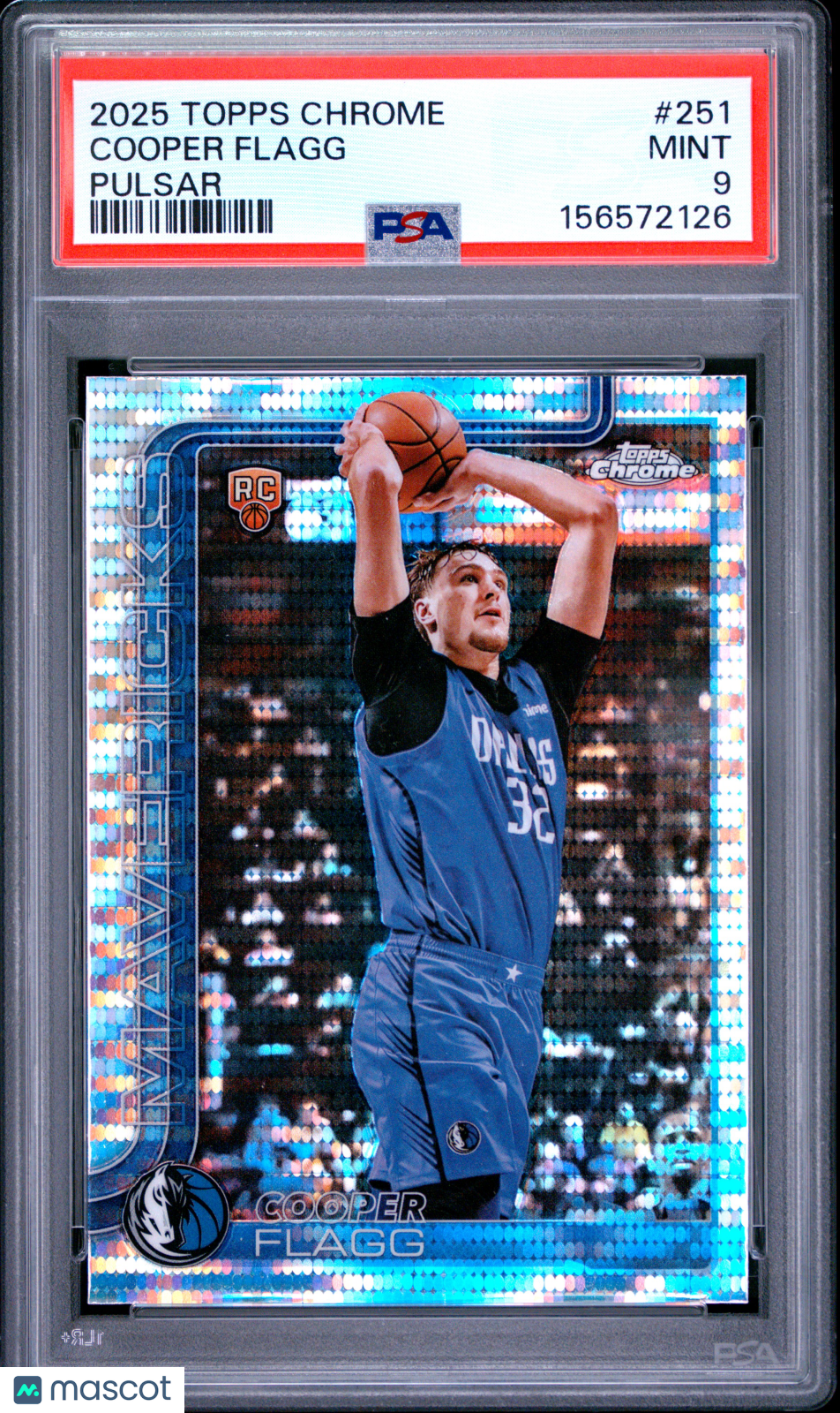 2025 Topps Chrome Cooper Flagg #251 Pulsar PSA 9