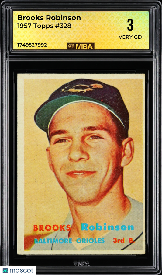 1957 Topps Brooks Robinson #328 MBA 3 RC