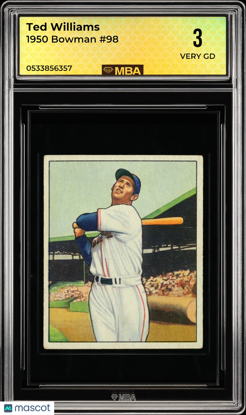 1950 Bowman Ted Williams #98 MBA 3
