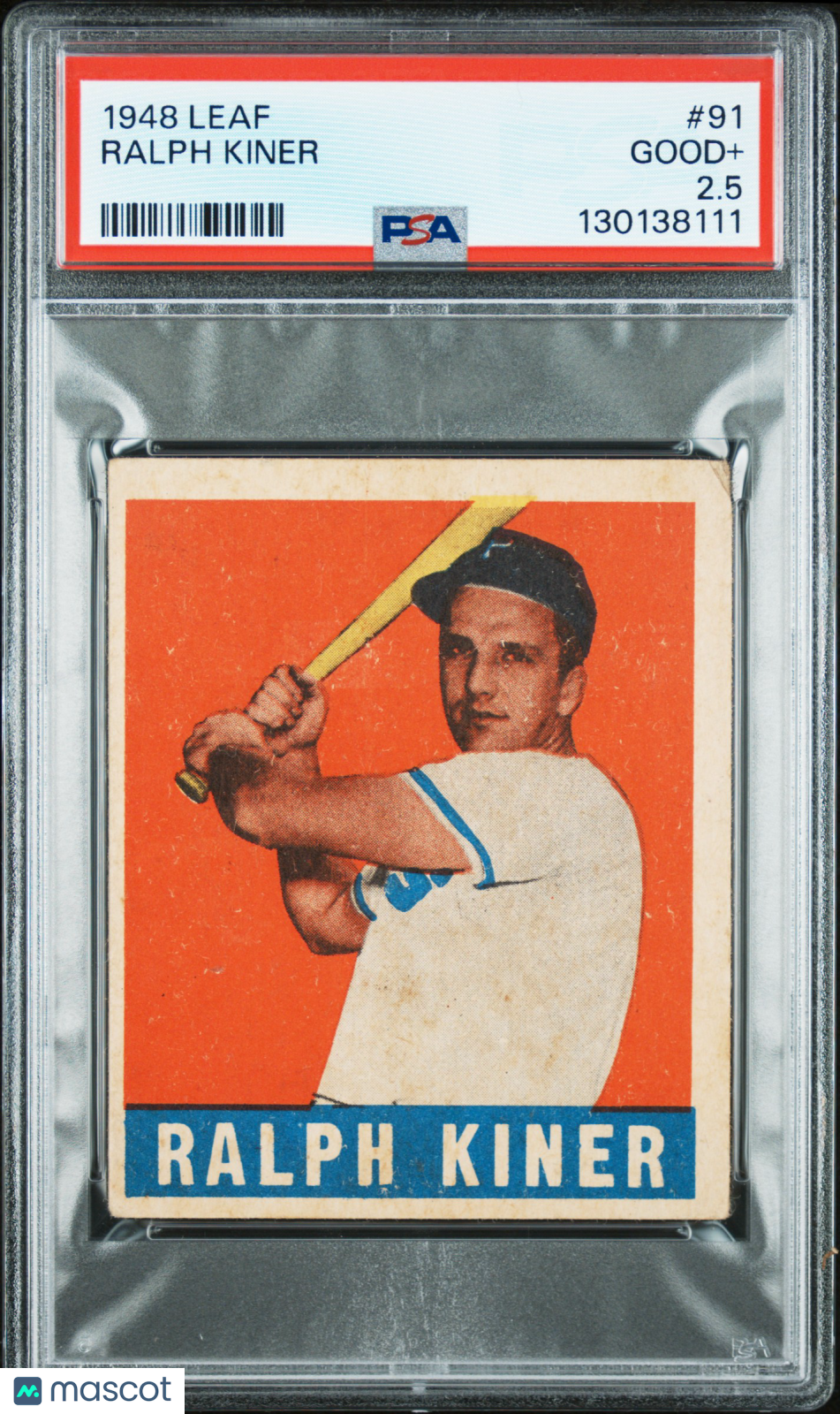 1948 Leaf Ralph Kiner #91 PSA 2.5