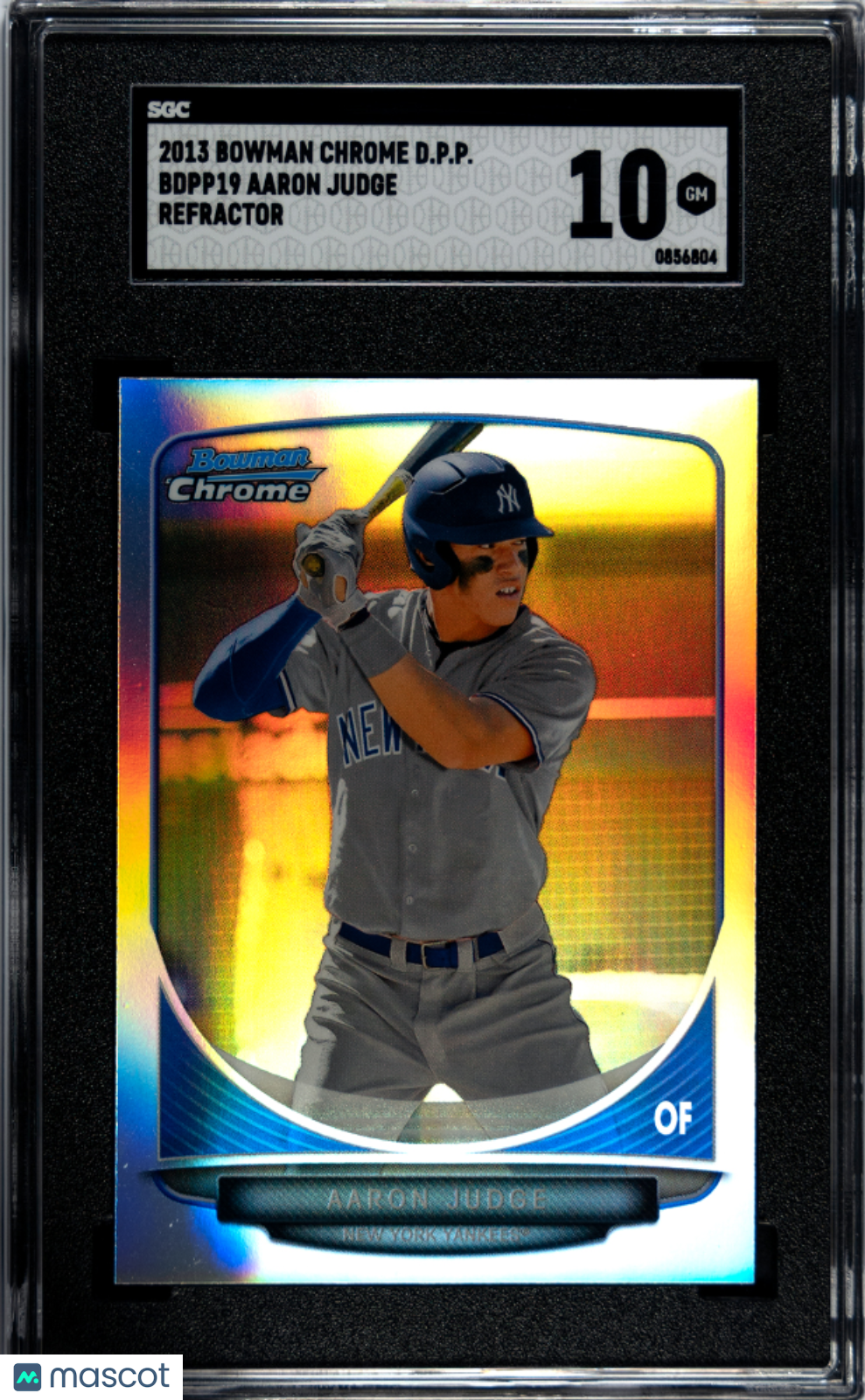 2013 Bowman Chrome Draft Picks & Prospects Aaron Judge #BDPP19 Refractor SGC 10