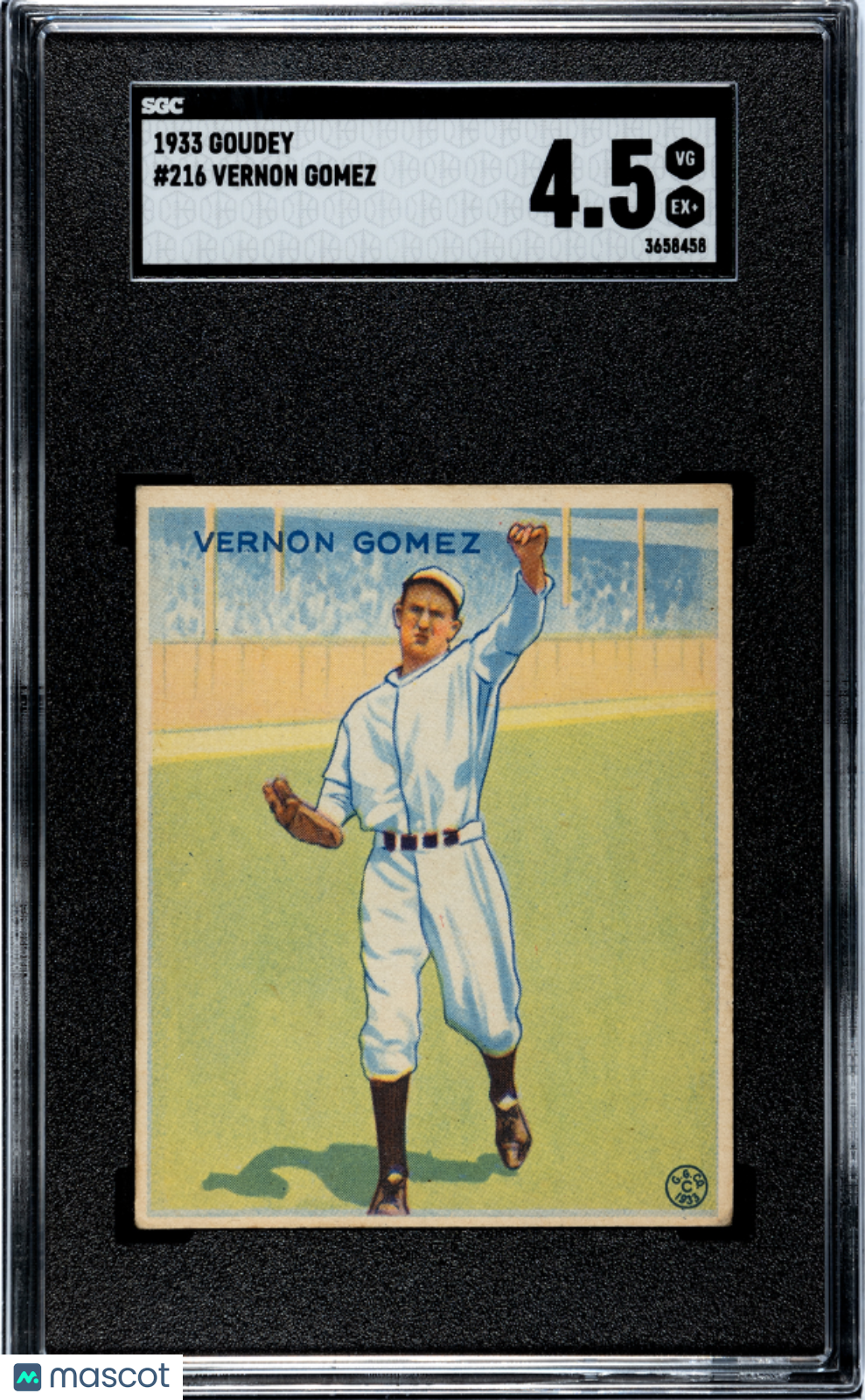 1933 Goudey Vernon Gomez #216 SGC 4.5