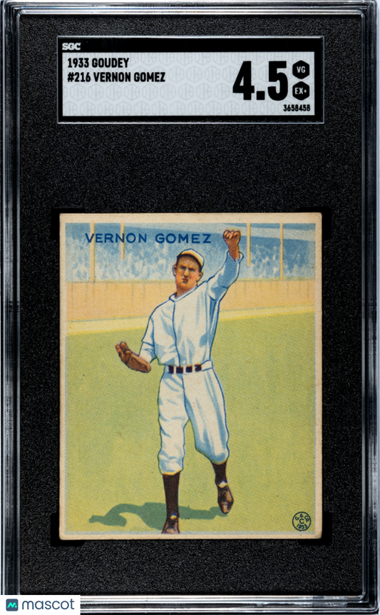 1933 Goudey Vernon Gomez #216 SGC 4.5