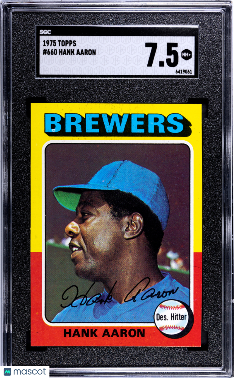 1975 Topps Hank Aaron #660 SGC 7.5