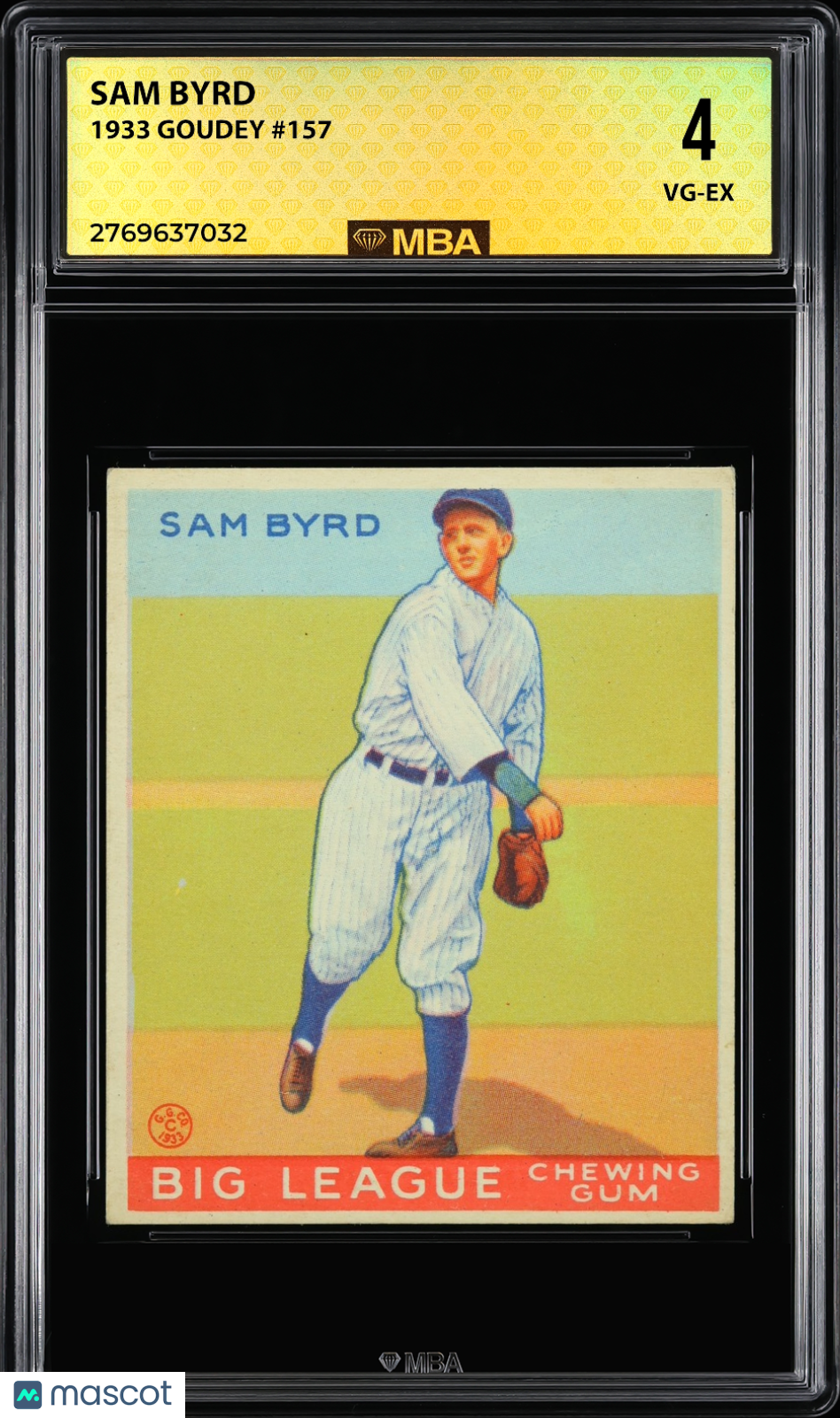 1933 Goudey Sam Byrd #157 MBA 4