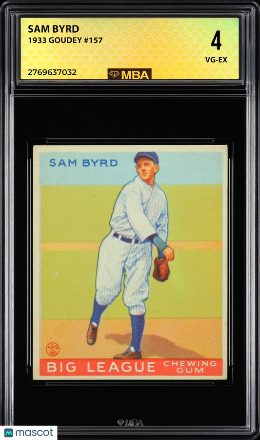 1933 Goudey Sam Byrd #157 MBA 4
