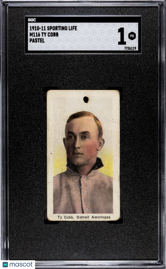 1910 Sporting Life (M116) Ty Cobb Pastel SGC 1