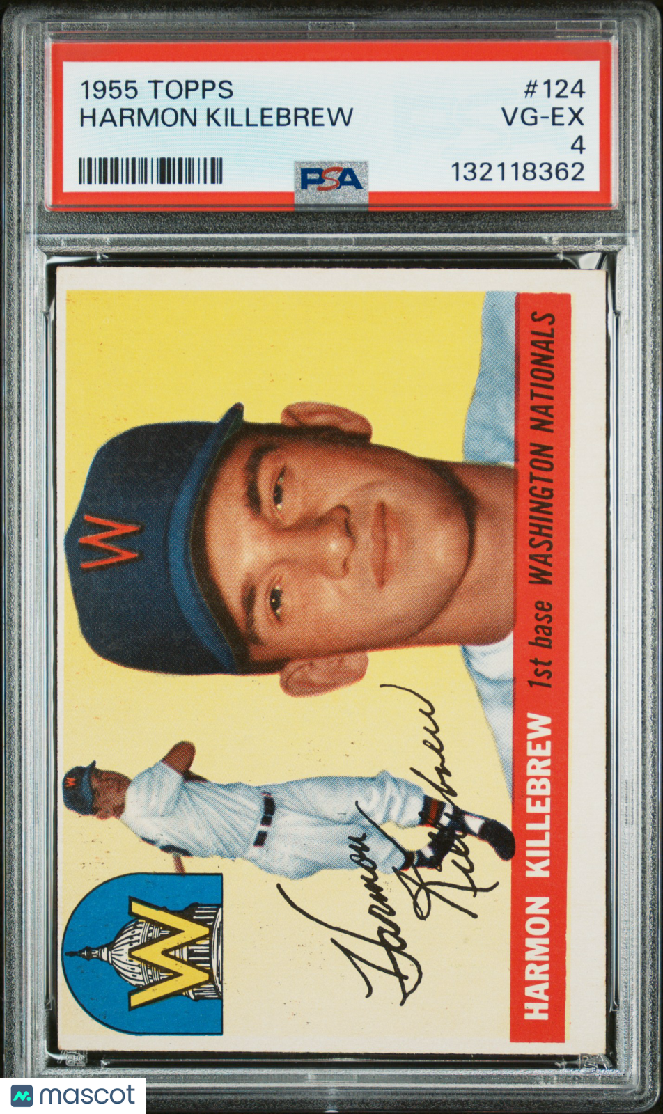 1955 Topps Harmon Killebrew #124 PSA 4