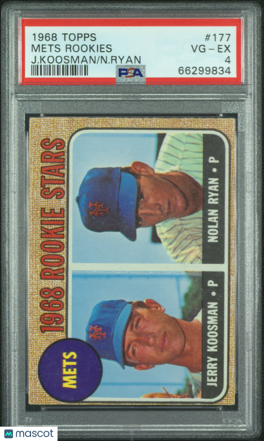 1968 Topps Mets Rookies #177 J. Koosman N. Ryan PSA 4