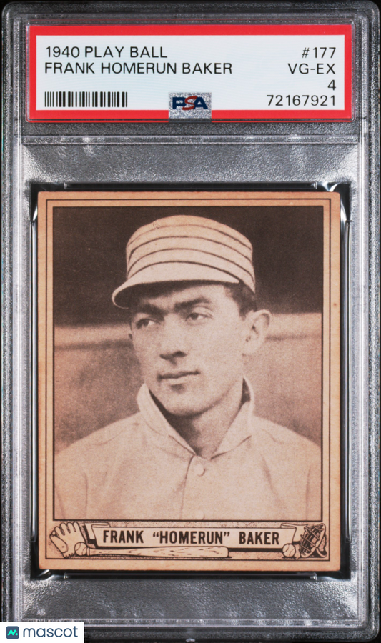 1940 Play Ball Frank Homerun Baker #177 PSA 4