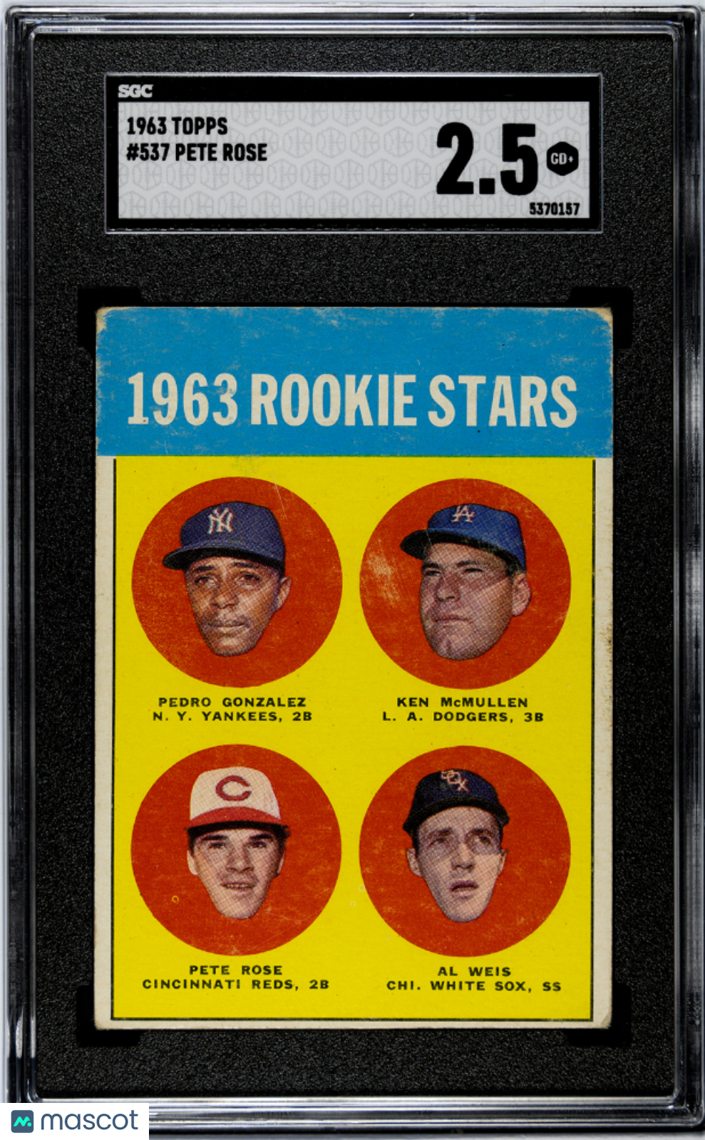 1963 Topps Pete Rose #537 SGC 2.5