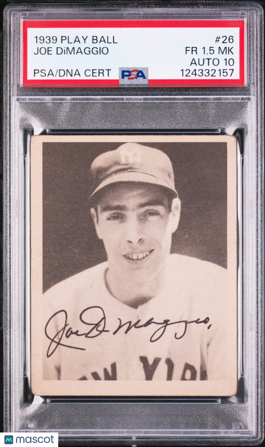 1939 Play Ball Joe Dimaggio #26 MK PSA 1.5 Auto 10