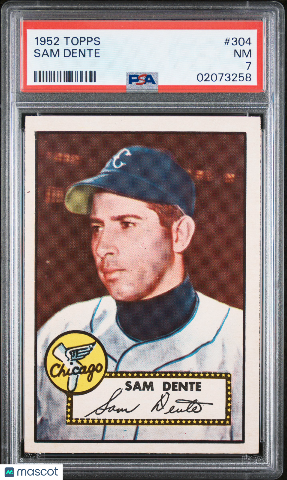 1952 Topps Sam Dente #304 PSA 7