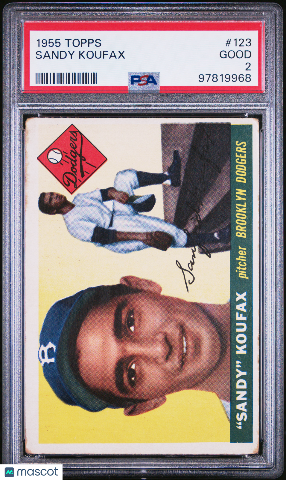 1955 Topps Sandy Koufax #123 PSA 2