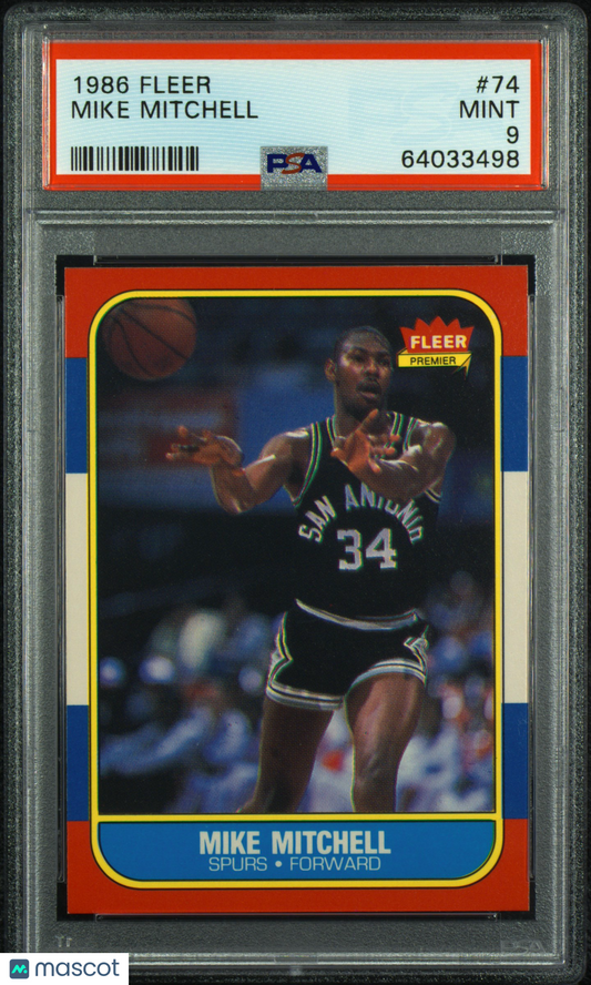 1986 Fleer Mike Mitchell #74 PSA 9