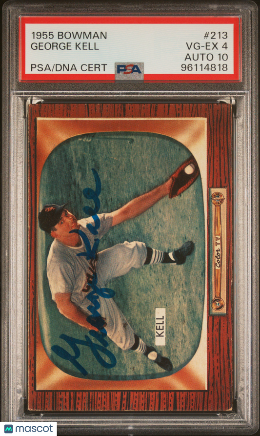 1955 Bowman George Kell #213 PSA 4 Auto 10