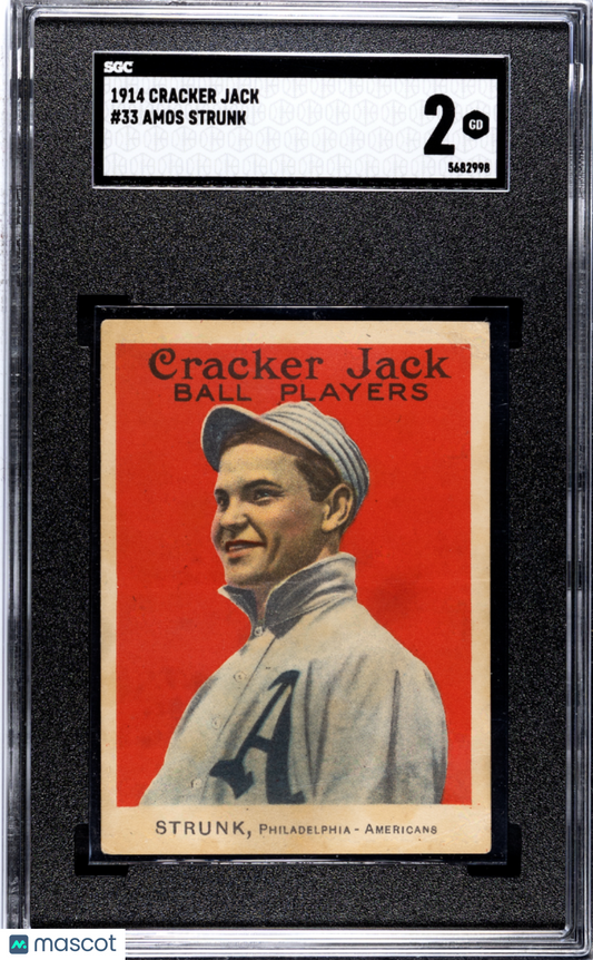 1914 Cracker Jack Amos Strunk #33 SGC 2