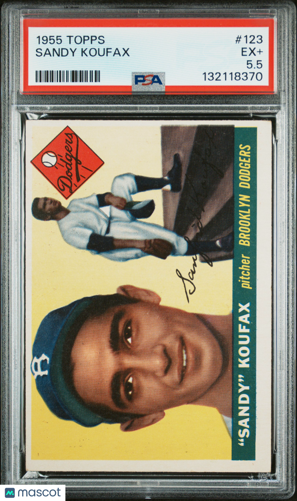 1955 Topps Sandy Koufax #123 PSA 5.5
