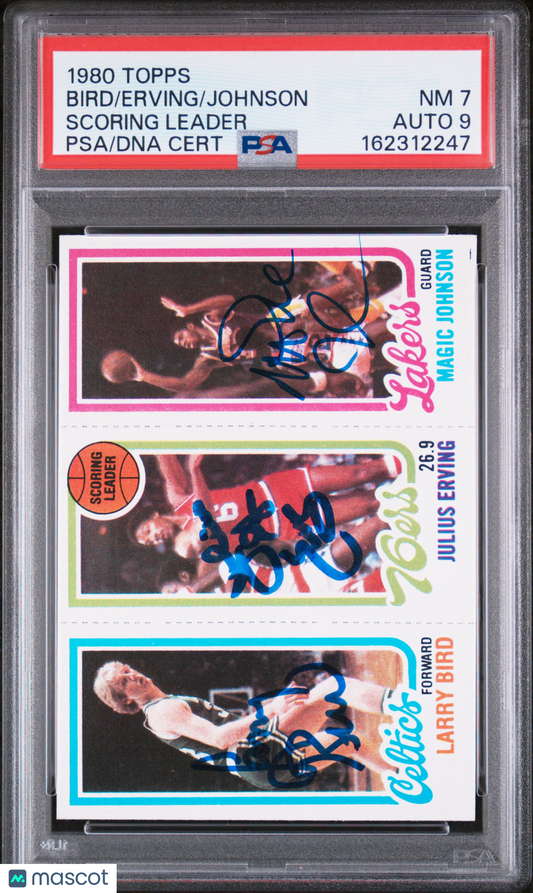 1980 Topps Scoring Leader Scoring Leader PSA 7 Auto 9