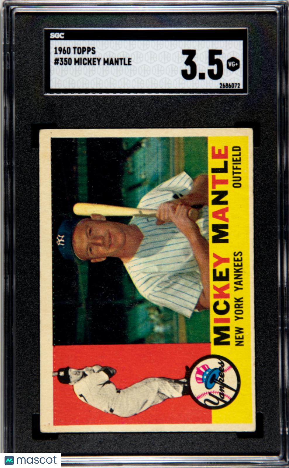 1960 Topps Mickey Mantle #350 SGC 3.5