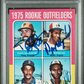 1975 Topps Rookie Outfielders #616 J. Rice J. Scott PSA 5 Auto 10