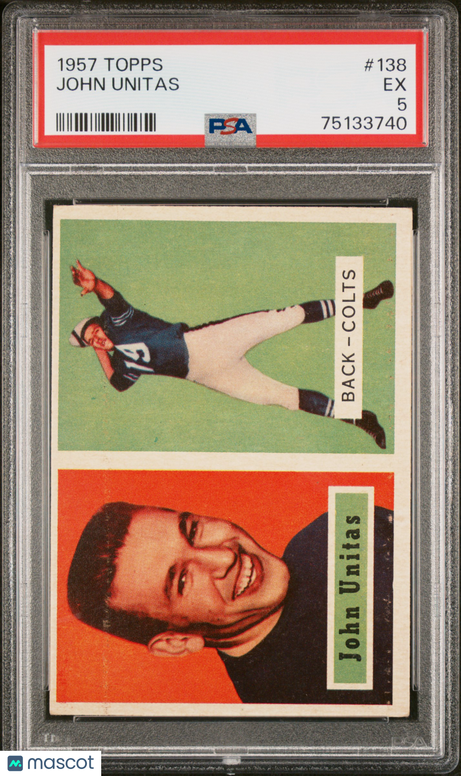 1957 Topps John Unitas #138 PSA 5