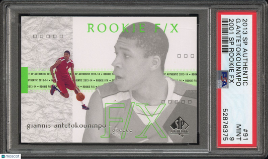 2013 SP Authentic G. Antetokounmpo #91 2001 Rookie FX PSA 9