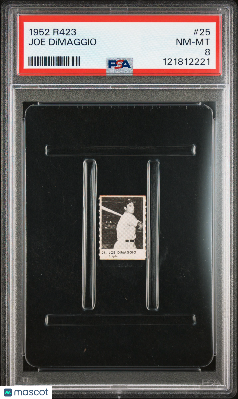 1952 R423 Oak Joe Dimaggio #25 PSA 8