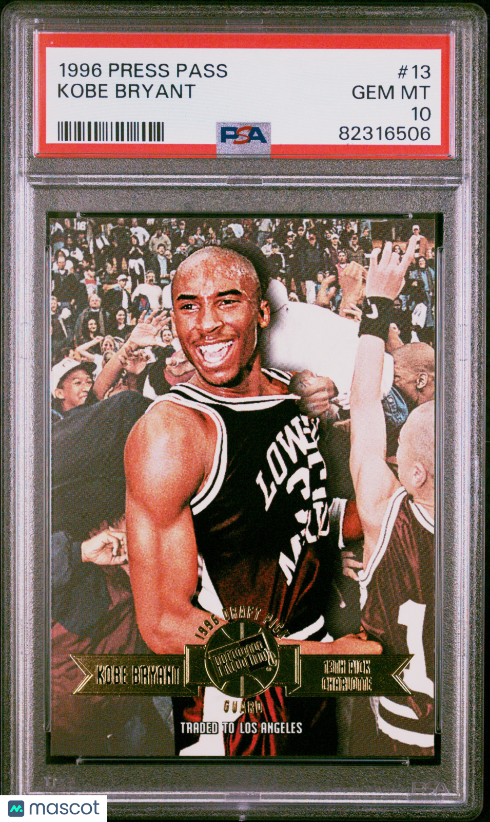 1996 Press Pass Kobe Bryant #13 PSA 10