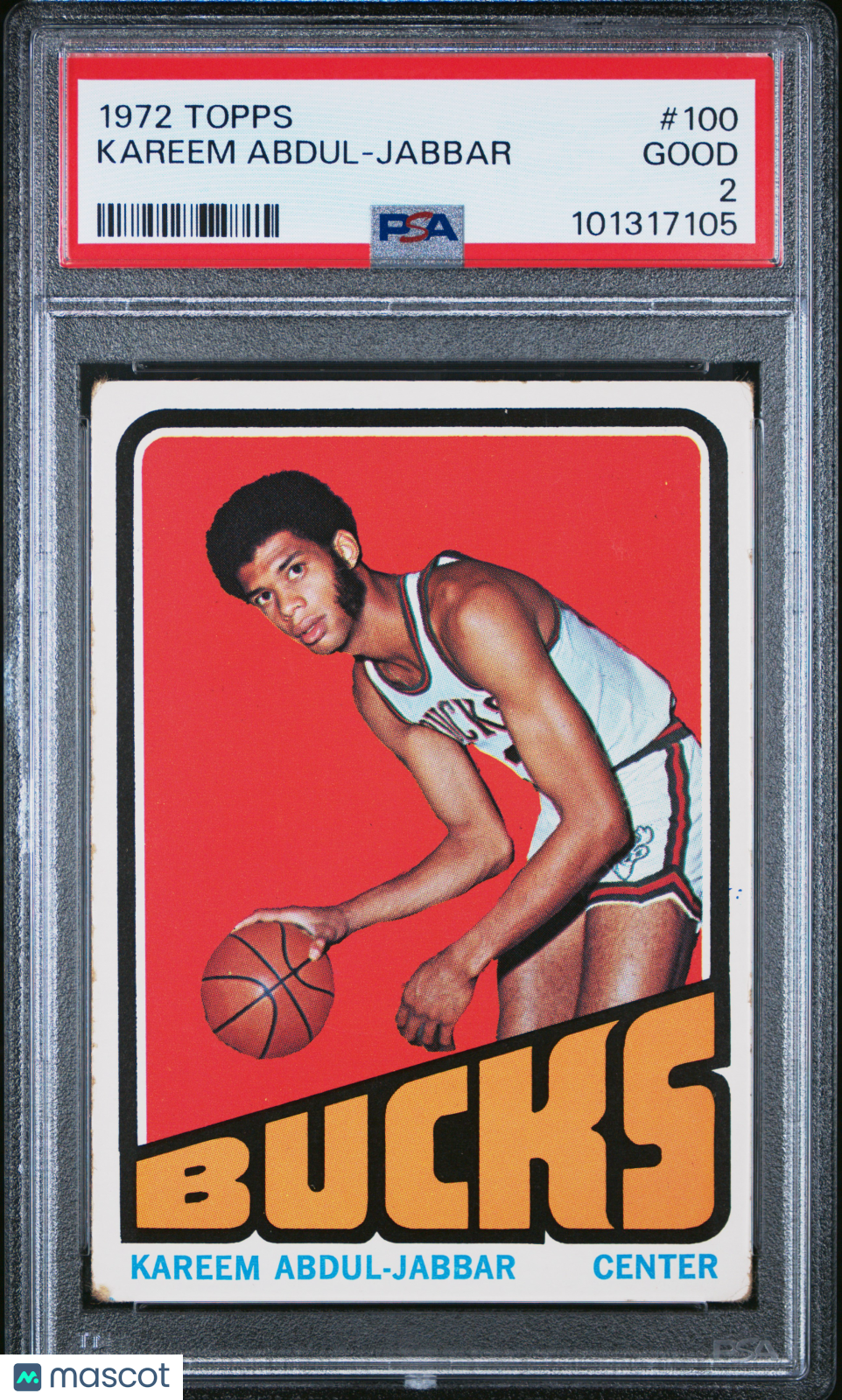 1972 Topps Kareem Abdul-Jabbar #100 PSA 2