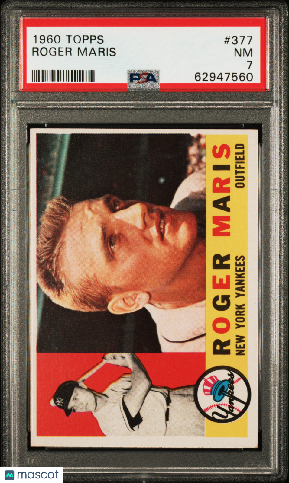 1960 Topps Roger Maris #377 PSA 7