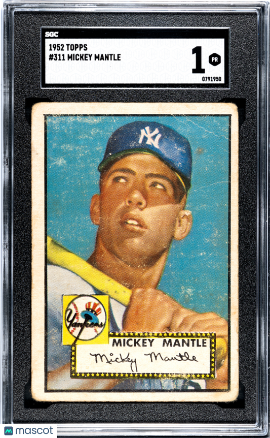 1952 Topps Mickey Mantle #311 SGC 1