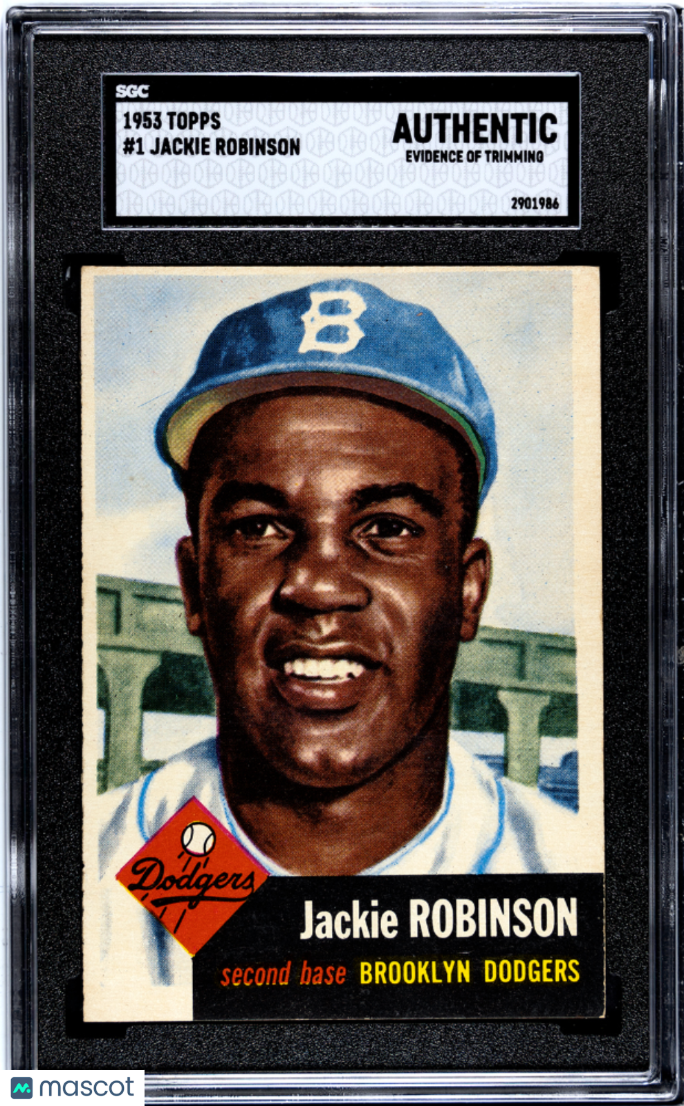 1953 Topps Jackie Robinson #1 SGC A
