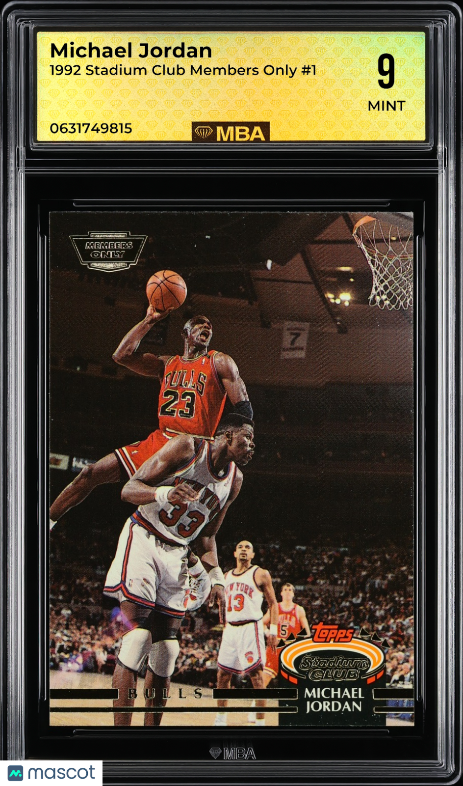 1992 Stadium Club Michael Jordan #1 Members Only MBA 9