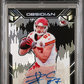 2018 Panini Obsidian Aurora Autographs Travis Kelce #AATK PSA 9 Auto 10