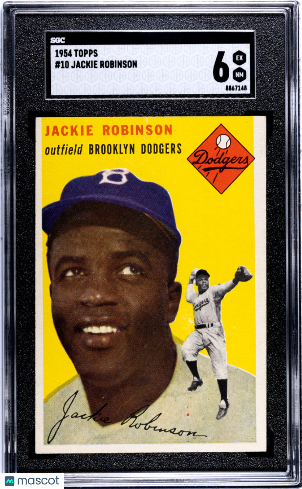 1954 Topps Jackie Robinson #10 SGC 6