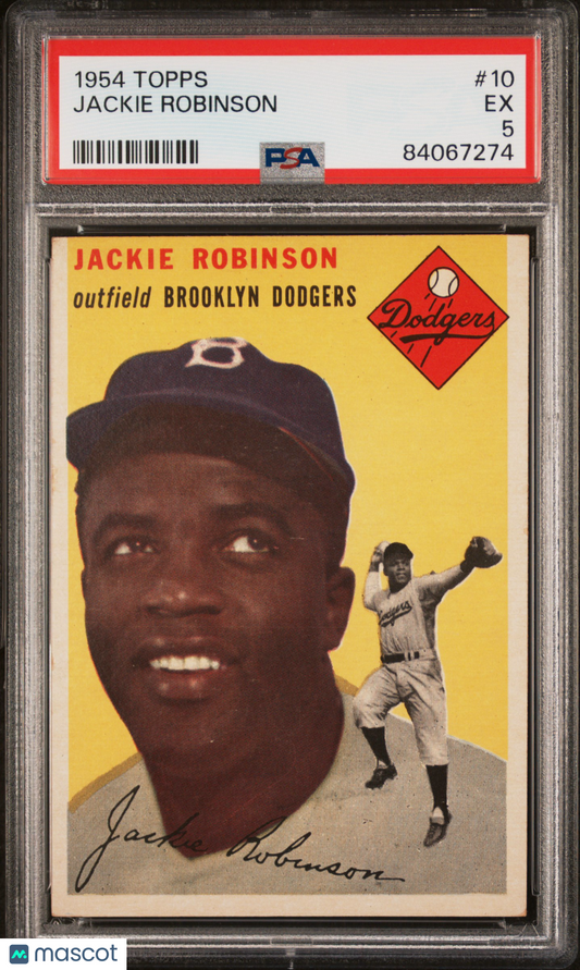 1954 Topps Jackie Robinson #10 PSA 5