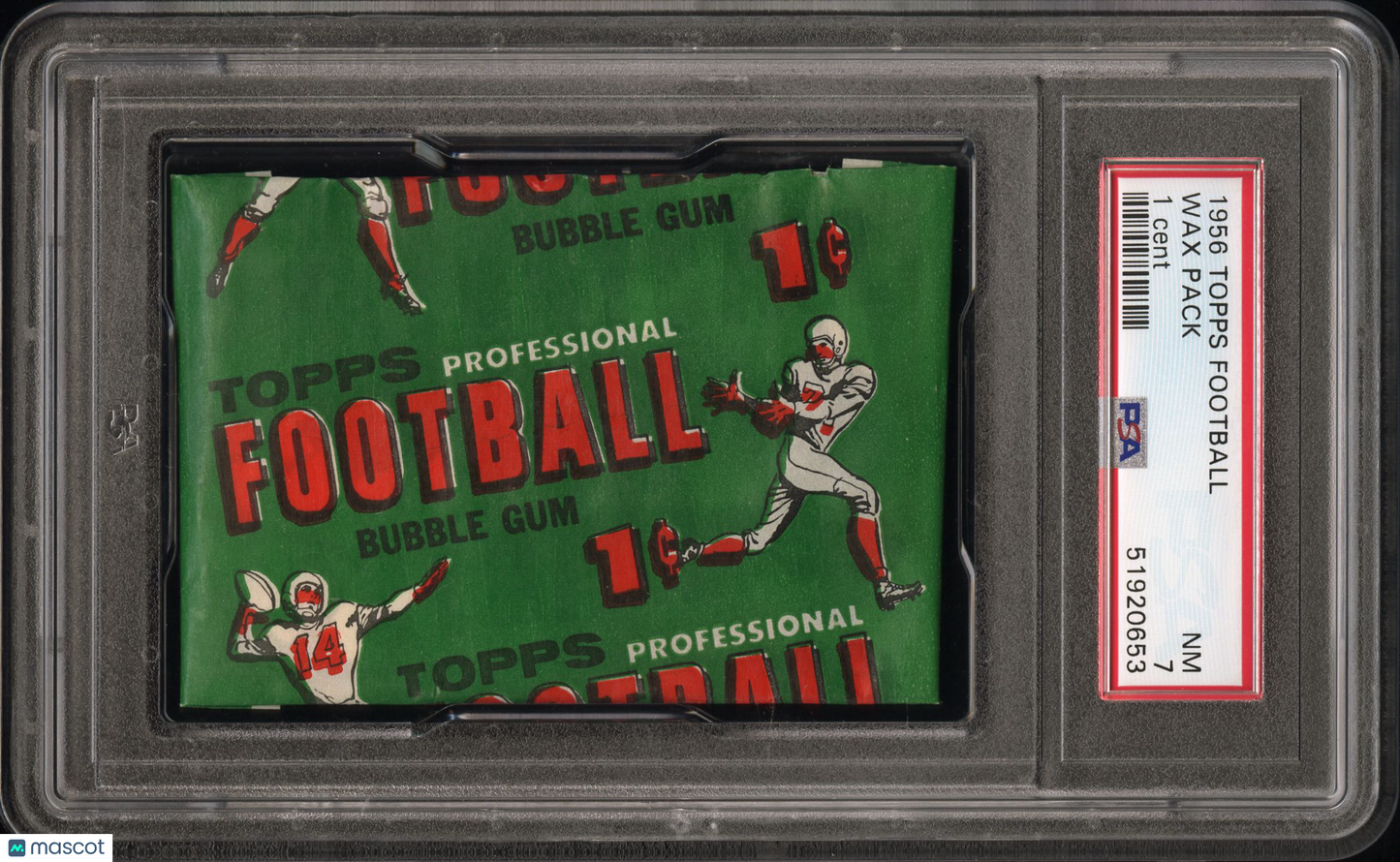 1956 Topps Football Pack 1 Cent PSA 7