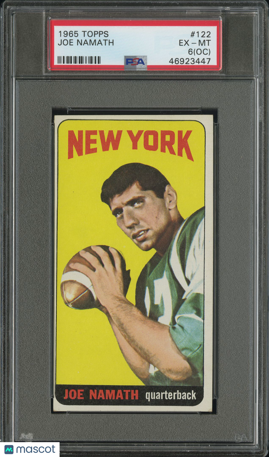 1965 Topps Joe Namath #122 PSA 6 Oc