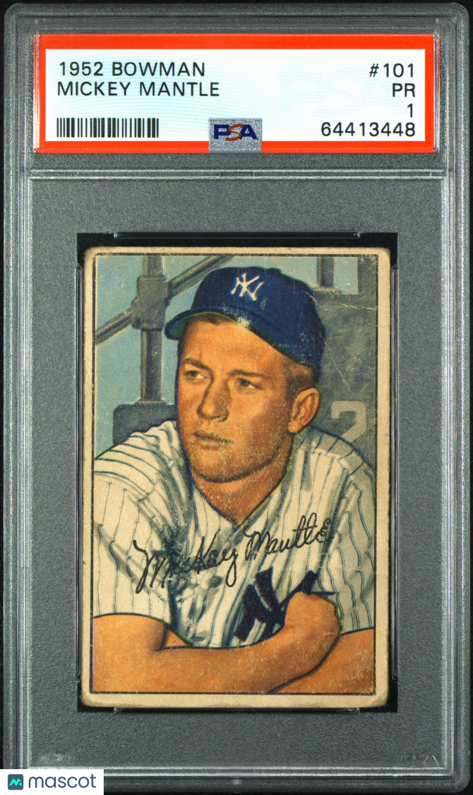 1952 Bowman Mickey Mantle #101 PSA 1