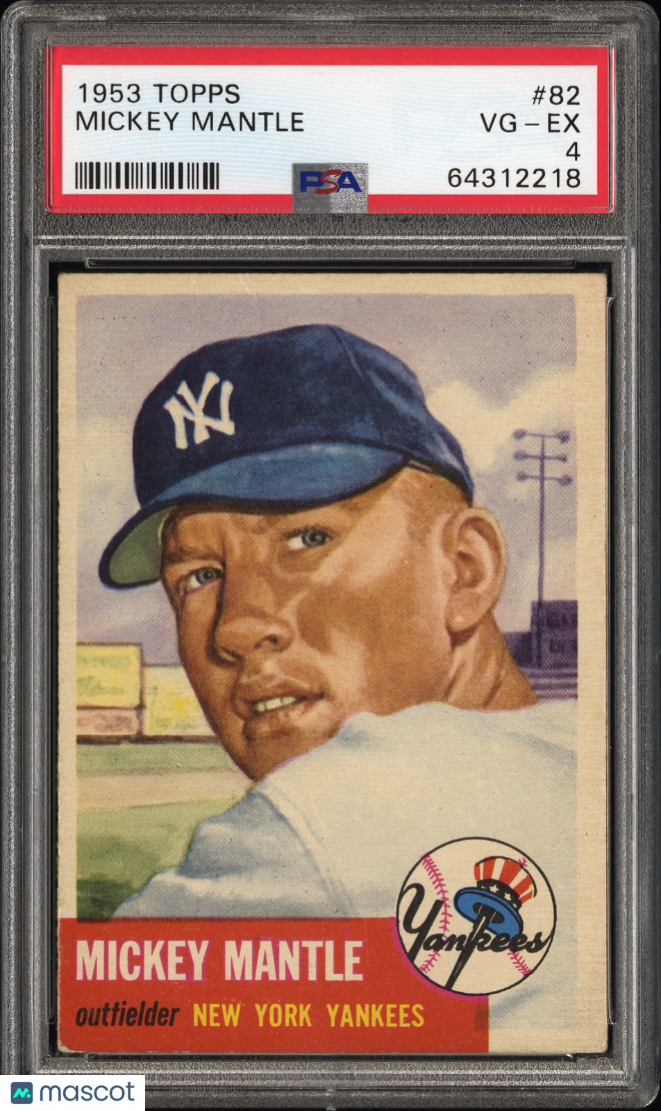 1953 Topps Mickey Mantle #82 PSA 4