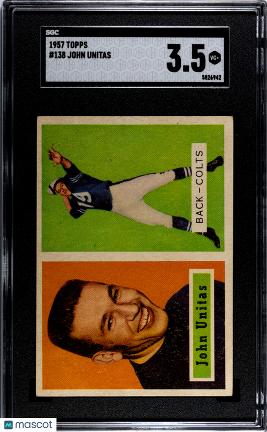 1957 Topps John Unitas #138 SGC 3.5