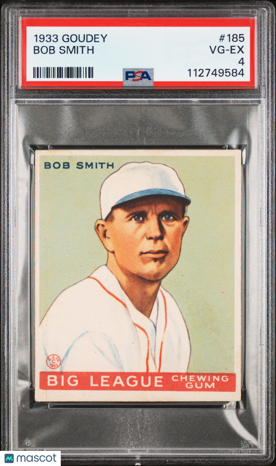 1933 Goudey Bob Smith #185 PSA 4